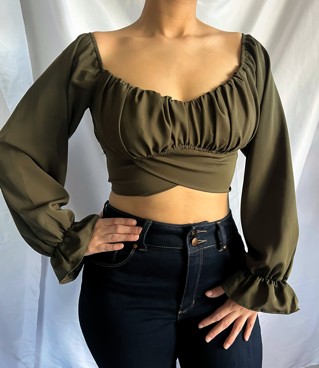 Hera Crop Top (olive)