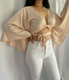 Clarissa Satin Wrap Top