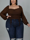 Jade Top ( brown )