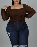 Jade Top ( brown )